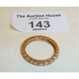 9ct gold and white stone eternity ring, approx. UK size N, and weight 1.7g