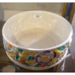 Clarice Cliff Art Deco floral bowl, model no. 286 L/S, approx. 23cm diameter (sold in aid of