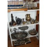 Large quantity of assorted silver plate, inc. a canteen of cutlery (3 shelves)