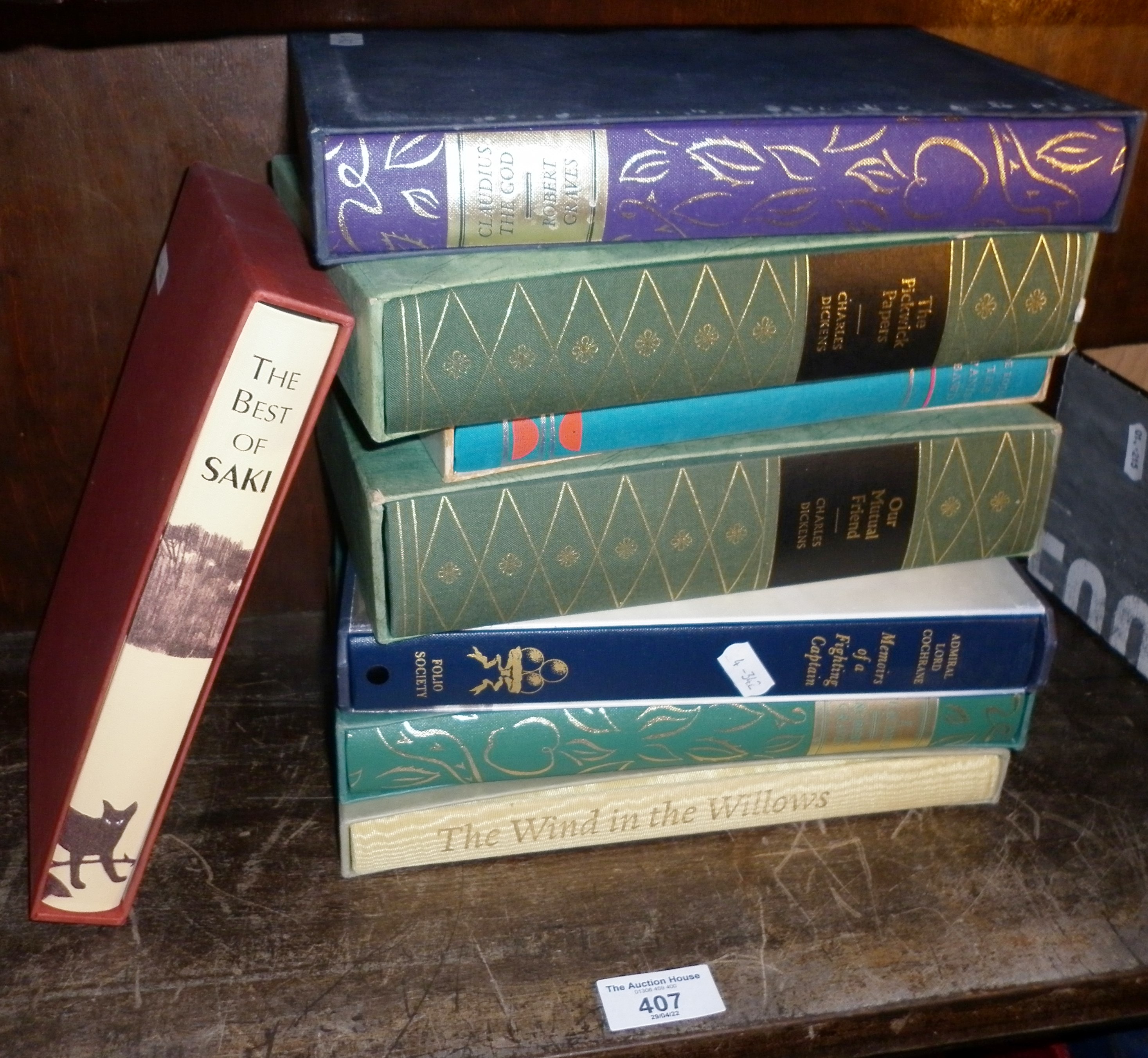 8 various Folio Society books, inc. "I Claudius" etc.