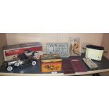 Assorted advertising items and a "Monitor" paraffin stove in original tin etc. inc. Rolls Royce