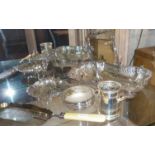 Assorted silver plated items