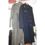 Vintage military clothing: Army great-coat and a naval similar