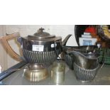 Victorian silver-plated tea set etc.