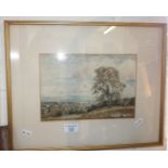 Watercolour landscape with tree, by David Thomson Muirhead, 1967-1930