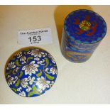 Chinese Cloisonné box and pendant