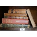 Five assorted antiquarian books and "Old Quebec" by Gilbert Parker