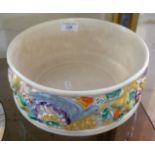 Clarice Cliff Art Deco floral bowl, model no. 286 L/S, approx. 23cm diameter (sold in aid of