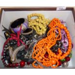 Retro chunky costume jewellery necklaces and bracelets