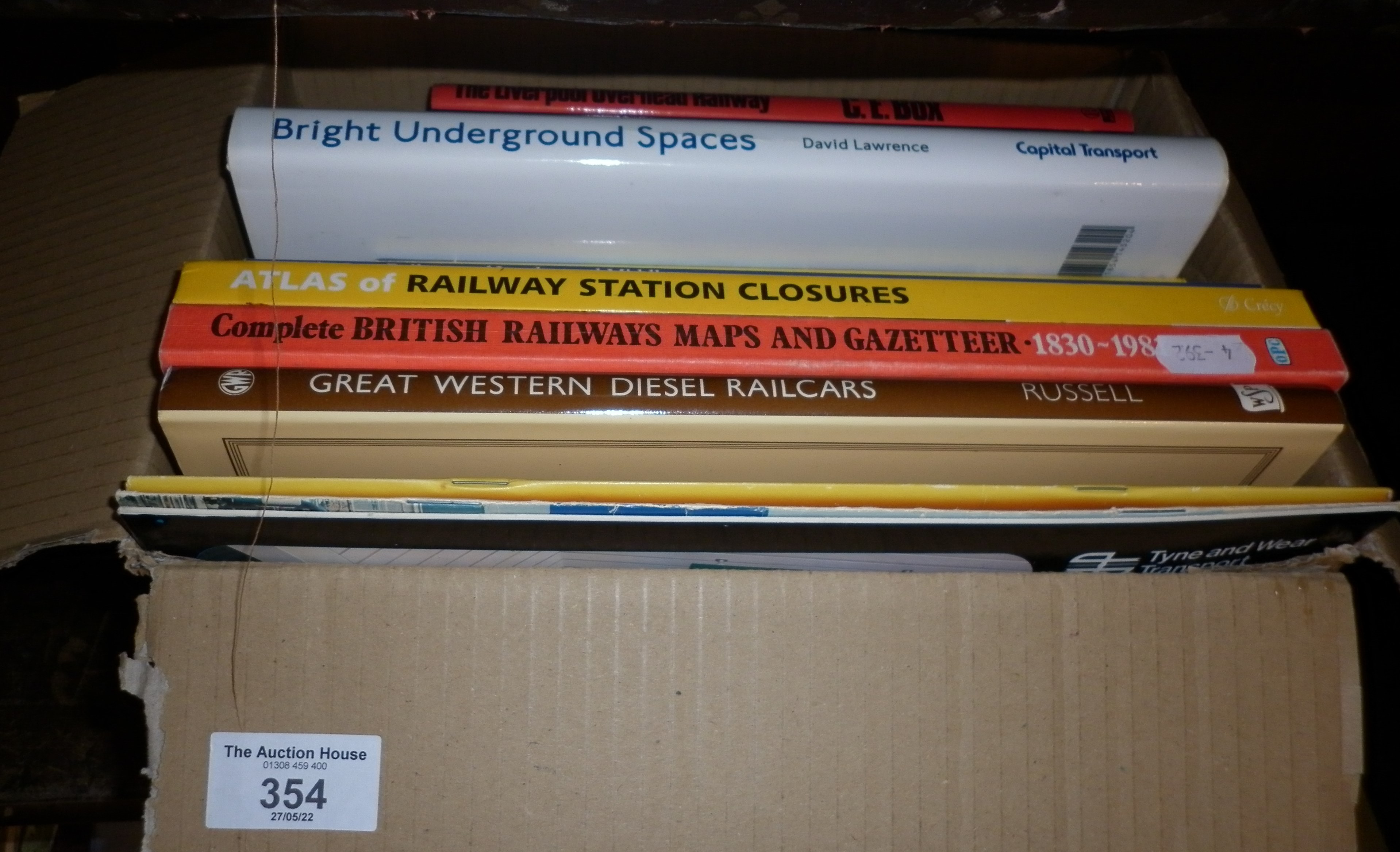 Group of books on railways and stations