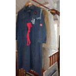 Vintage clothing: 1940's Girl Guides uniform dress with badges and shoulder strap together with