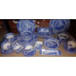 Extensive collection of Spode blue and white dinner and tea ware