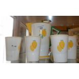 Shelley Art Deco bone china lemonade set of a jug and four beakers