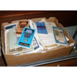 Box of maps and assorted paper ephemera