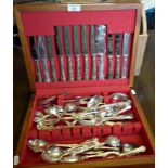 Canteen of Smith & Seymour silver-plated Kings pattern cutlery (6 place settings)