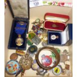 Collection of enamel and other old badges, inc. Golden Shred, etc.