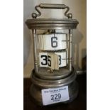 Early 20th c. silver plated calendar clock (A/F glass missing)