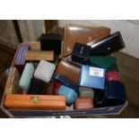 Quantity of old jewellery cases and ring boxes