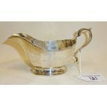 Silver sauce boat hallmarked for Birmingham 1935, Mappin & Webb, approx. 157g