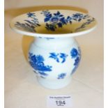 First period Worcester blue and white Spitoon, approx. 11cm high