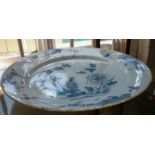 Delft blue and white chargers, 35cm