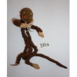 Norah Wellings rare early spider monkey toy (A/F)