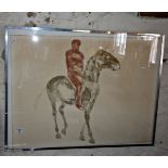 Elisabeth FRINK (1930-1993) lithograph 27/70 entitled Horse & Rider II, 23" x 30.5", signed and