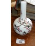 Chinese bottle vase painted with birds, 16cm high