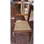 Edwardian mahogany cane seated bedroom chair