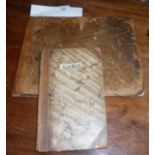 Leather bound 1797 hand notated music manuscript book of jigs, reels, marches and other music and