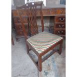 Georgian mahogany Chippendale style dining chair