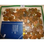 Collection of coins and tokens, inc. a UK shillings collection album