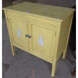 Painted two door cupboard