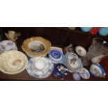 Prattware dish and a large quantity of china etc