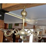 Five-branch Dutch brass chandelier