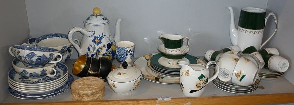 Spode "Green Velvet" china coffee set and other china