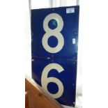 Enamel Railway car stop sign 8 over 6