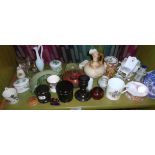 Collection of small china ornaments and other items