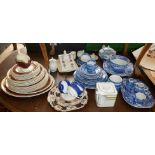 A Wedgwood & Co "Cube" teapot and a large quantity of assorted Italian Spode blue and white china