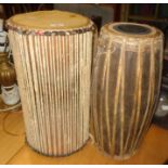 Two African bongo drums