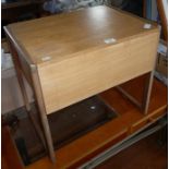 Mid century teak sewing table