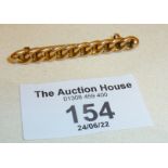 Antique 9ct gold suffragette chain link brooch, approx. 47mm long and 1.5g