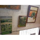 Three contemporary oil paintings
