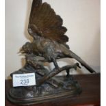 Victorian bronze bird figure (A/F)