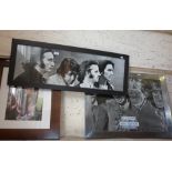 Photoprint of the Beatles and two similar of the Rolling Stones