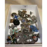 Good collection of various antique and vintage brooches and buckles including micro-mosaic, etc