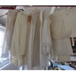 Vintage clothing: Children's lacework gowns and blouses, etc.