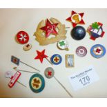 Selection of interesting Soviet Military Russian Insignia, Soviet Red Cross and other badges