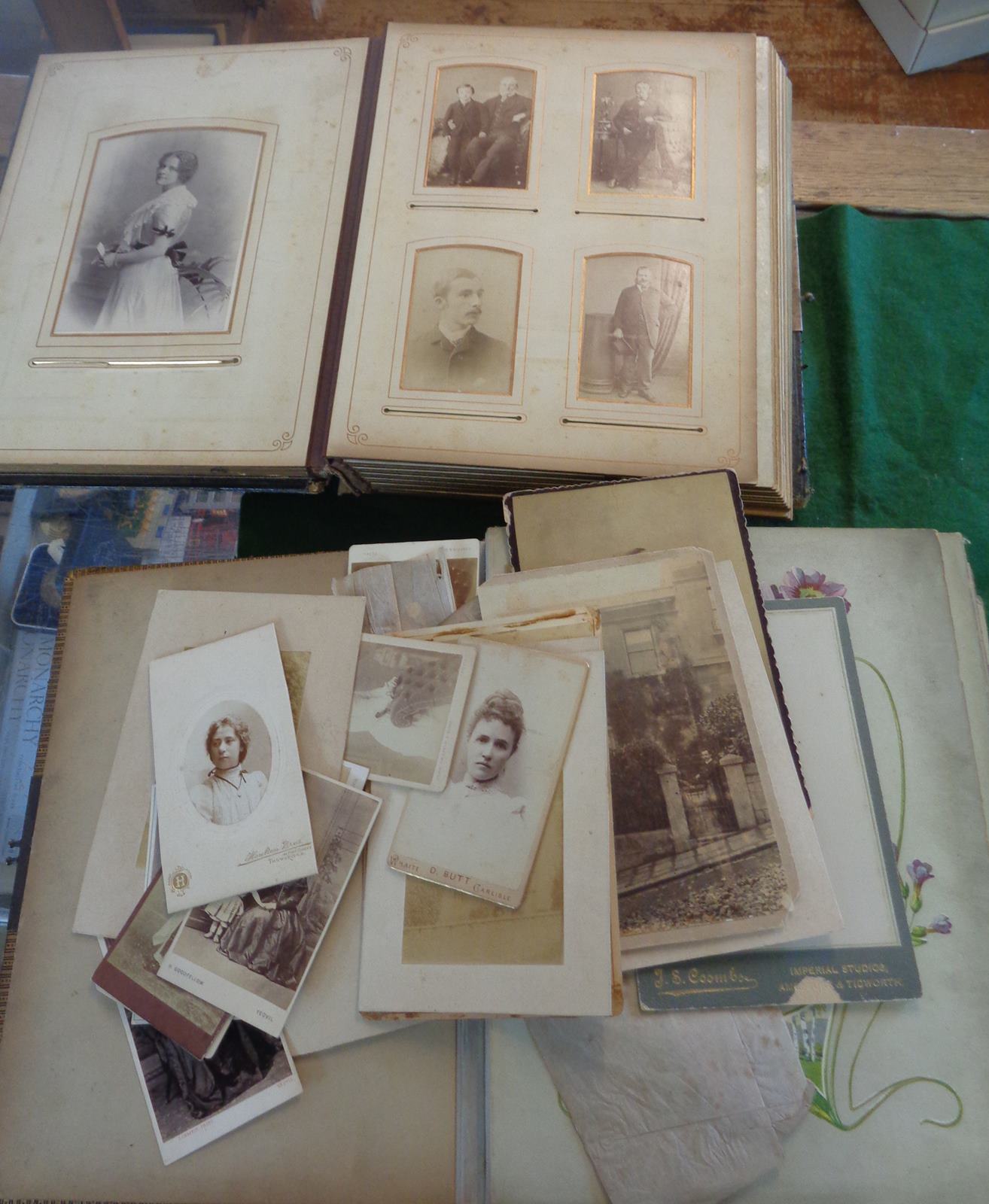 Two Victorian albums of cartes des visite and cabinet cards - Image 4 of 11