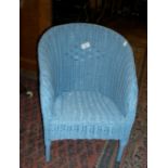 Child's Lloyd Loom armchair painted blue